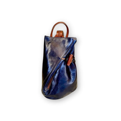 Women's Genuine Leather Backpack - Handcrafted and Transformable