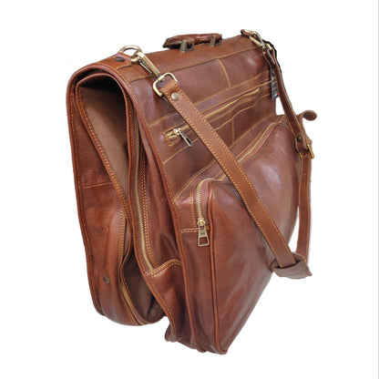 Sac de voyage à double fond en cuir multicolore
