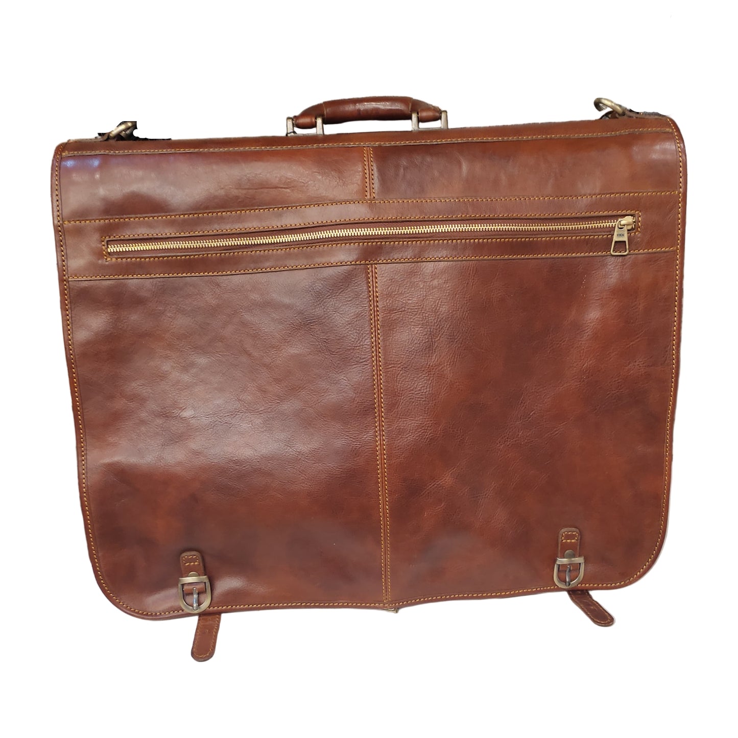 Sac de voyage à double fond en cuir multicolore