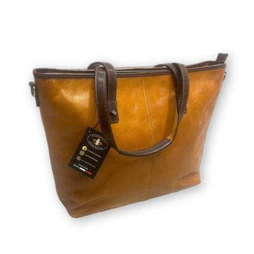 Andromeda – borsa da donna in pelle porta computer gialla