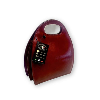 Aurora Fiorentina - borsa a mano con tracolla in pelle rosss