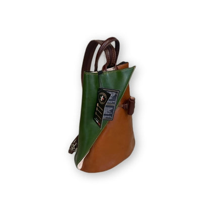 Women's Genuine Leather Backpack - Handcrafted and Transformable