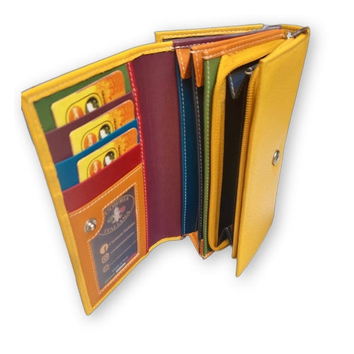 Large Leather Wallet - Cuoieria Italiana