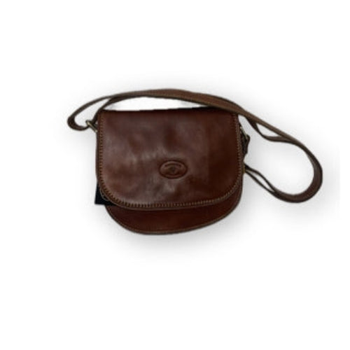 Old style medium postman bag in natural leather