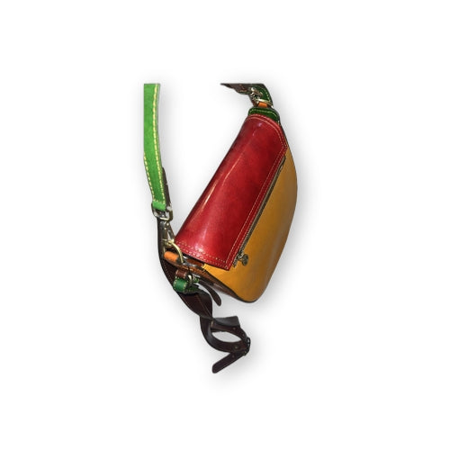 Rigid multicolor postman with handle and shoulder strap
