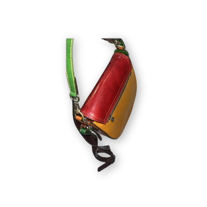 Rigid multicolor postman with handle and shoulder strap
