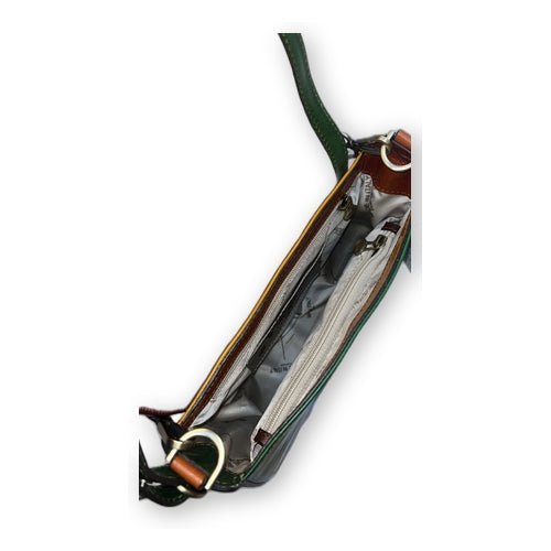 Rigid multicolor postman with handle and shoulder strap