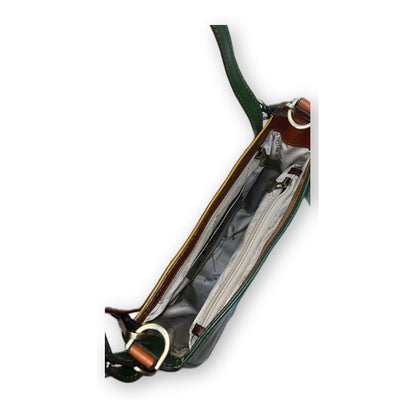 Rigid multicolor postman with handle and shoulder strap