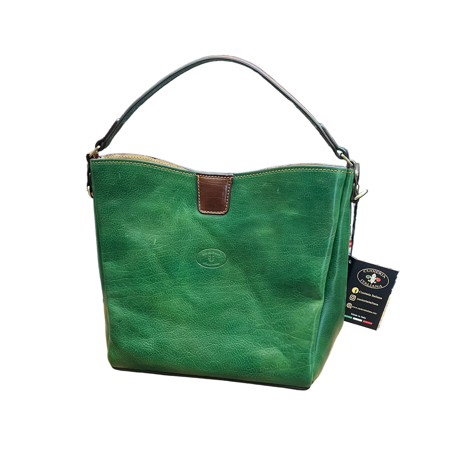 Atena – Borsa da donna in vera pelle con pochette abbinata | Artigianale Made in Italy – Cuoieria Italiana