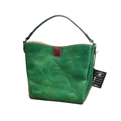 Atena – Borsa da donna in vera pelle con pochette abbinata | Artigianale Made in Italy – Cuoieria Italiana