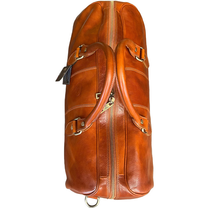Sac de voyage en cuir tanné naturel pour bagage à main