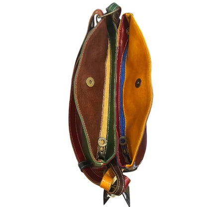 Ferrari Multicolor | Borsa a spalla e tracolla in pelle
