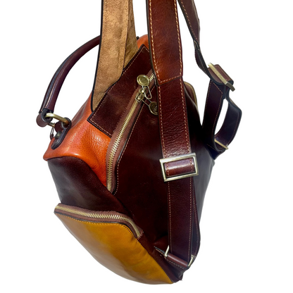Zaino multicolor in pelle | Zaino unisex artigianale Made in Italy – Cuoieria Italiana
