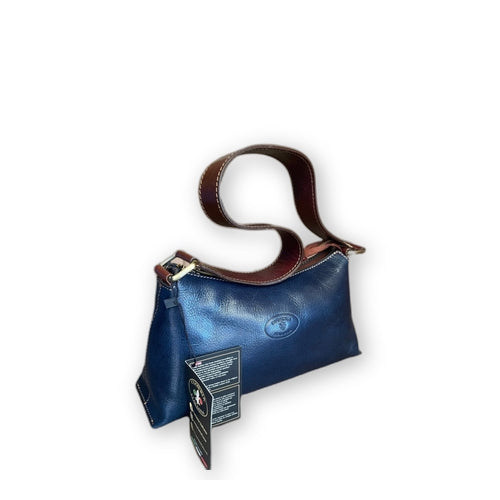 Minerva - borsa a spalla in pelle blu