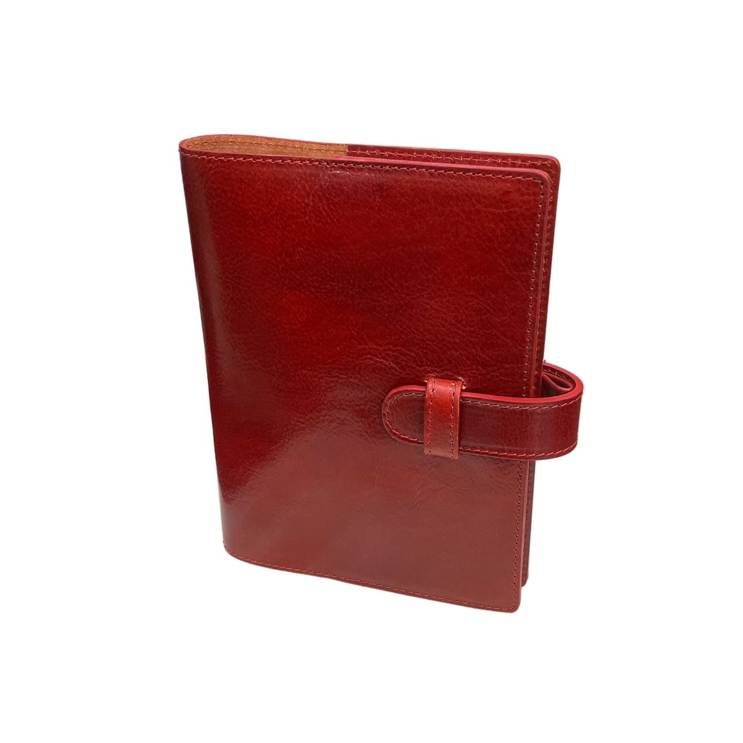 Porta agenda in pelle rosso artigianale Accessorio da ufficio Made in Italy Cuoieria Italiana