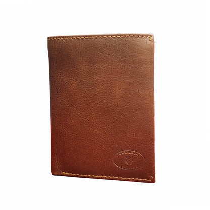 Portafoglio da uomo verticale in pelle artigianale | Made in Italy – Cuoieria Italiana