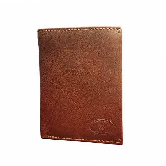 Portafoglio da uomo verticale in pelle artigianale | Made in Italy – Cuoieria Italiana