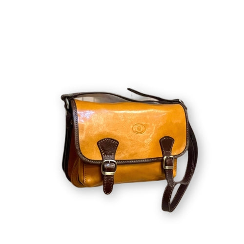 Postino in pelle Bicolor gialla - La Dolce Vita