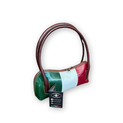 Serena Firenze - borsa a spalla in pelle tricolore