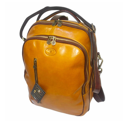 Zaino grande in pelle | Borsa porta PC Made in Italy Cuoieria Italiana