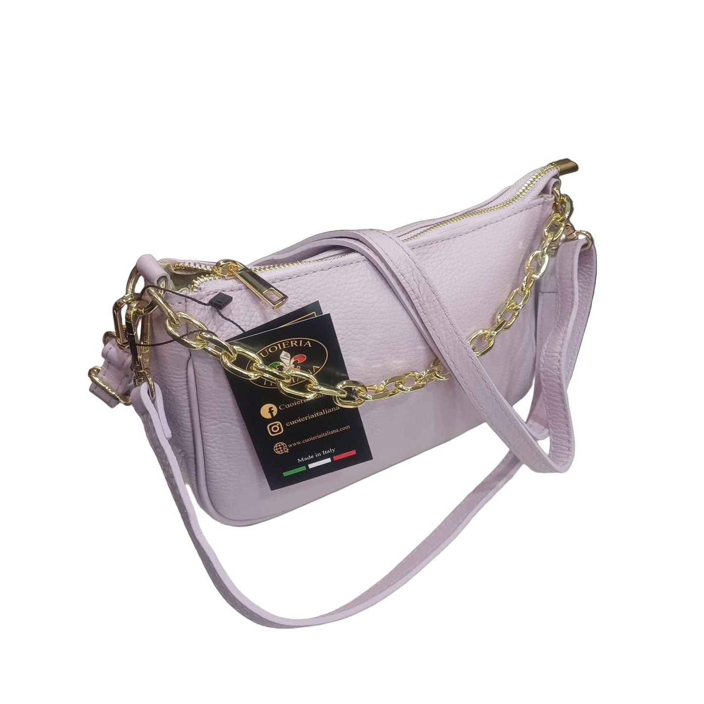 apollo borsa postino a tracolla in pelle lilla da donna made in italy cuoieria italiana