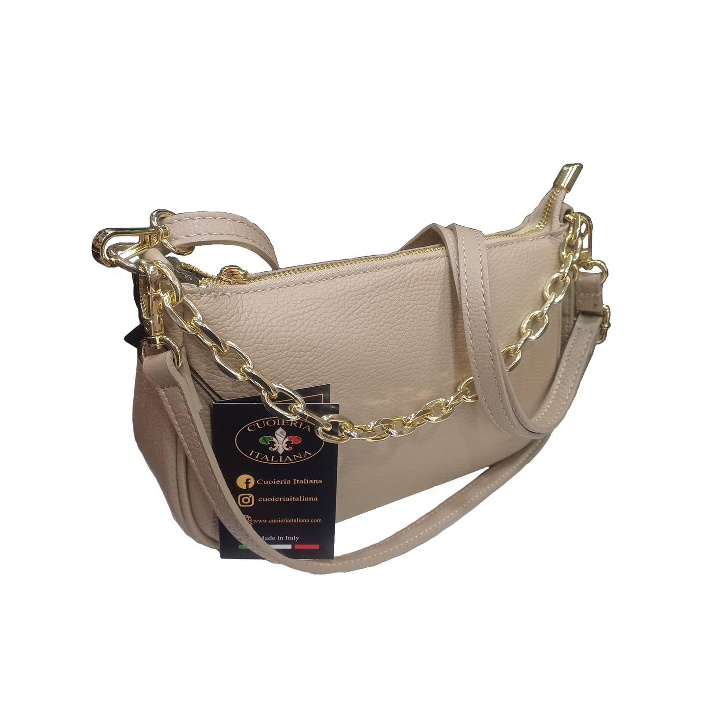 apollo borsa postino a tracolla in pelle taupe chiaro da donna made in italy cuoieria italiana