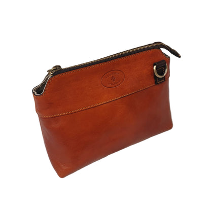 Atena – Borsa da donna in vera pelle con pochette abbinata | Artigianale Made in Italy – Cuoieria Italiana