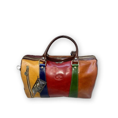 borsone piccolo in pelle multicolor da bagaglio a mano