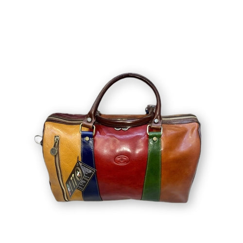borsone piccolo in pelle multicolor da bagaglio a mano