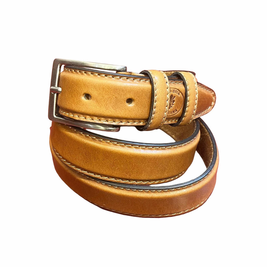 cintura tinta cuoio naturale in pelle accessorio in cuoio made in italy cuoieria italiana