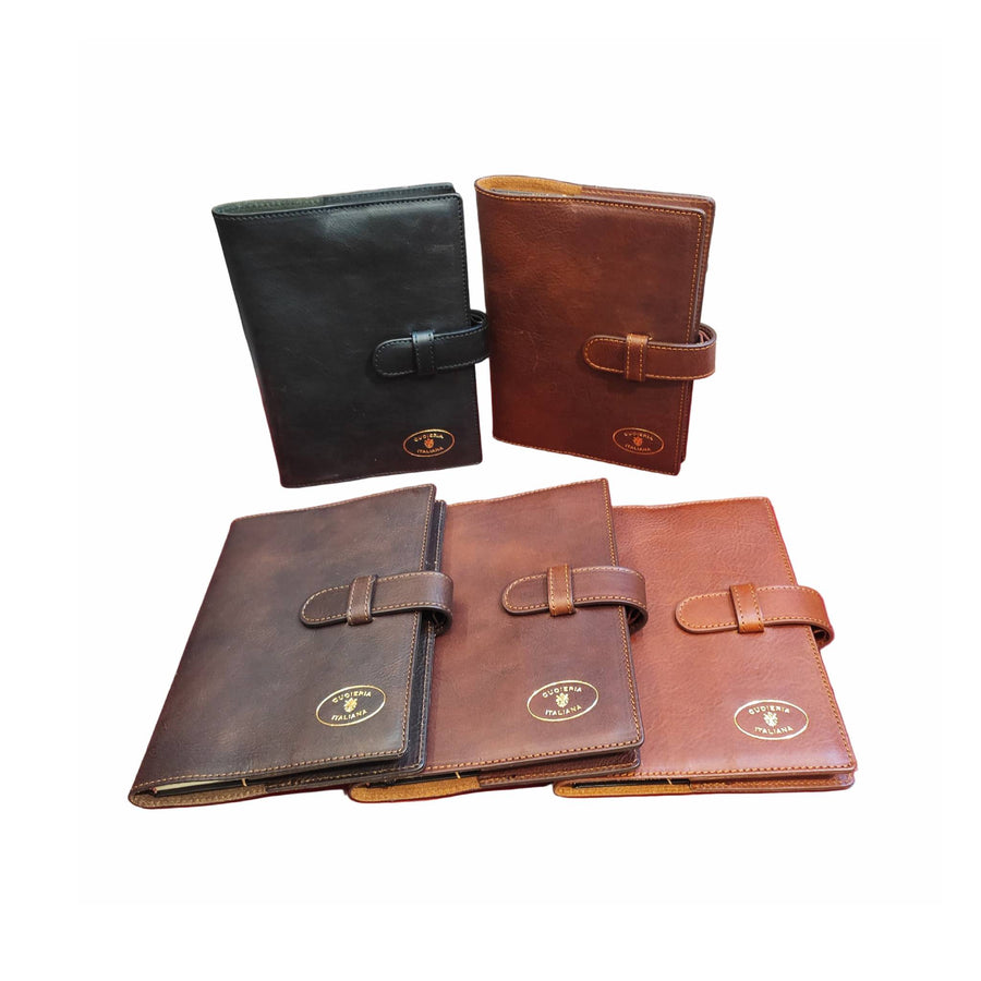 colori porta agenda in pelle artigianale accessorio da ufficio made in italy cuoieria italiana