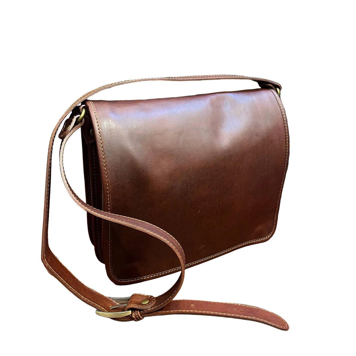 destiny media postino cartella in pelle marrone borsa fatta a mano in cuoio made in italy cuoieria italiana®