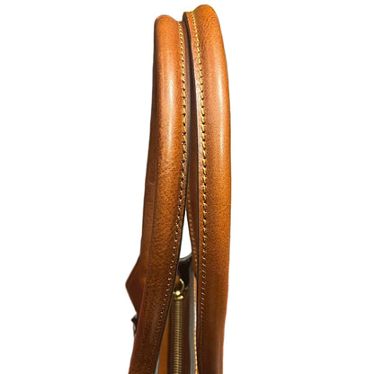 dettagli maniglie in cuoio persefone borsa in pelle marrone mogano da donna borsa fatta a mano in cuoio made in italy cuoieria italiana®
