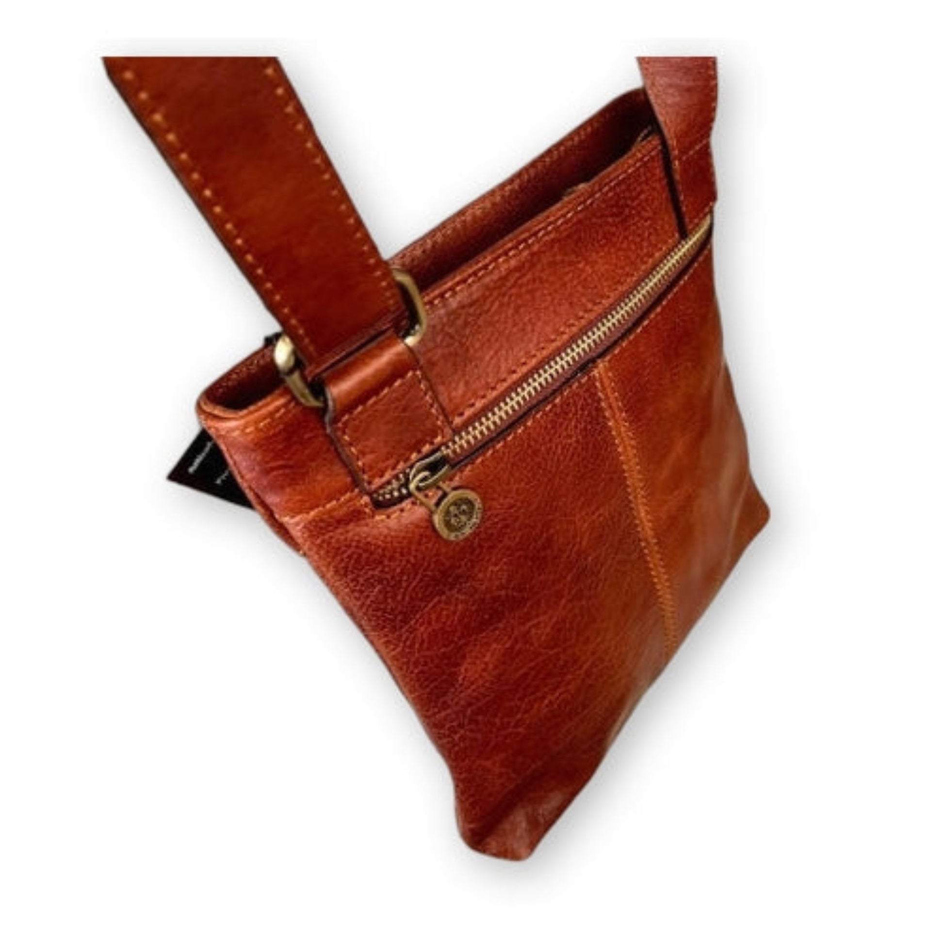 dietro Borsello Indy in cuoio artigianale accessorio Borsello da uomo in pelle Made in Italy Cuoieria Italiana