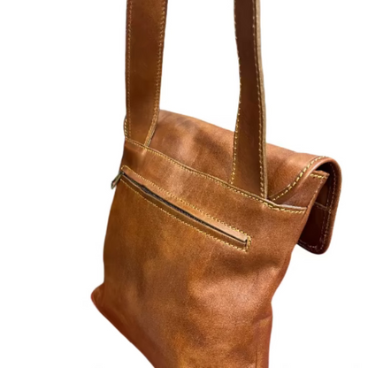 dietro Ranch – Borsello grande in pelle da uomo | In cuoio artigianale Made in Italy – Cuoieria Italiana