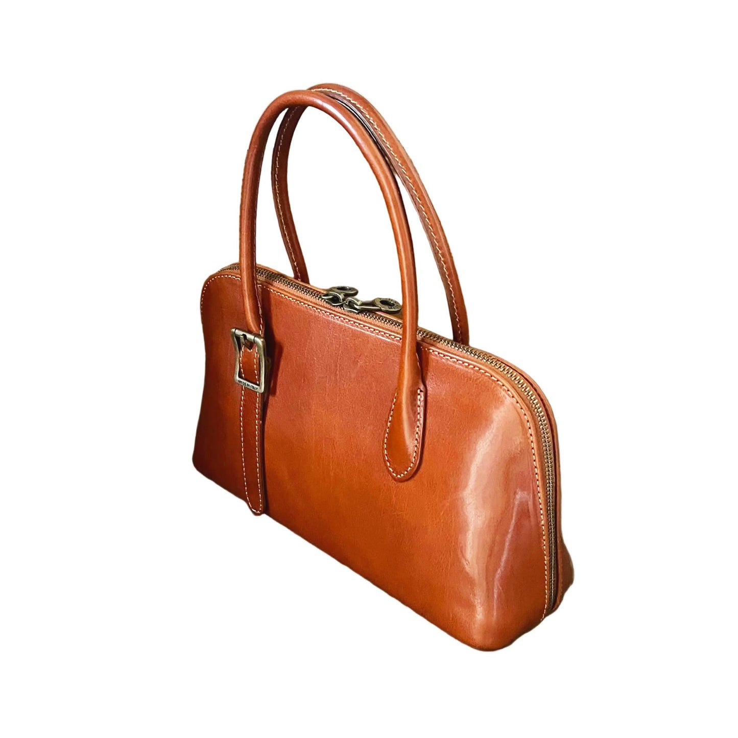dietro elios borsa elegante in pelle da donna artigianale made in italy cuoieria italiana