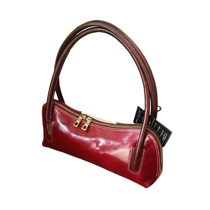 dietro serena borsa elegante a spalla e mano in pelle tricolore italiano borsetta in cuoio da donna artigianale made in italy cuoieria italiana