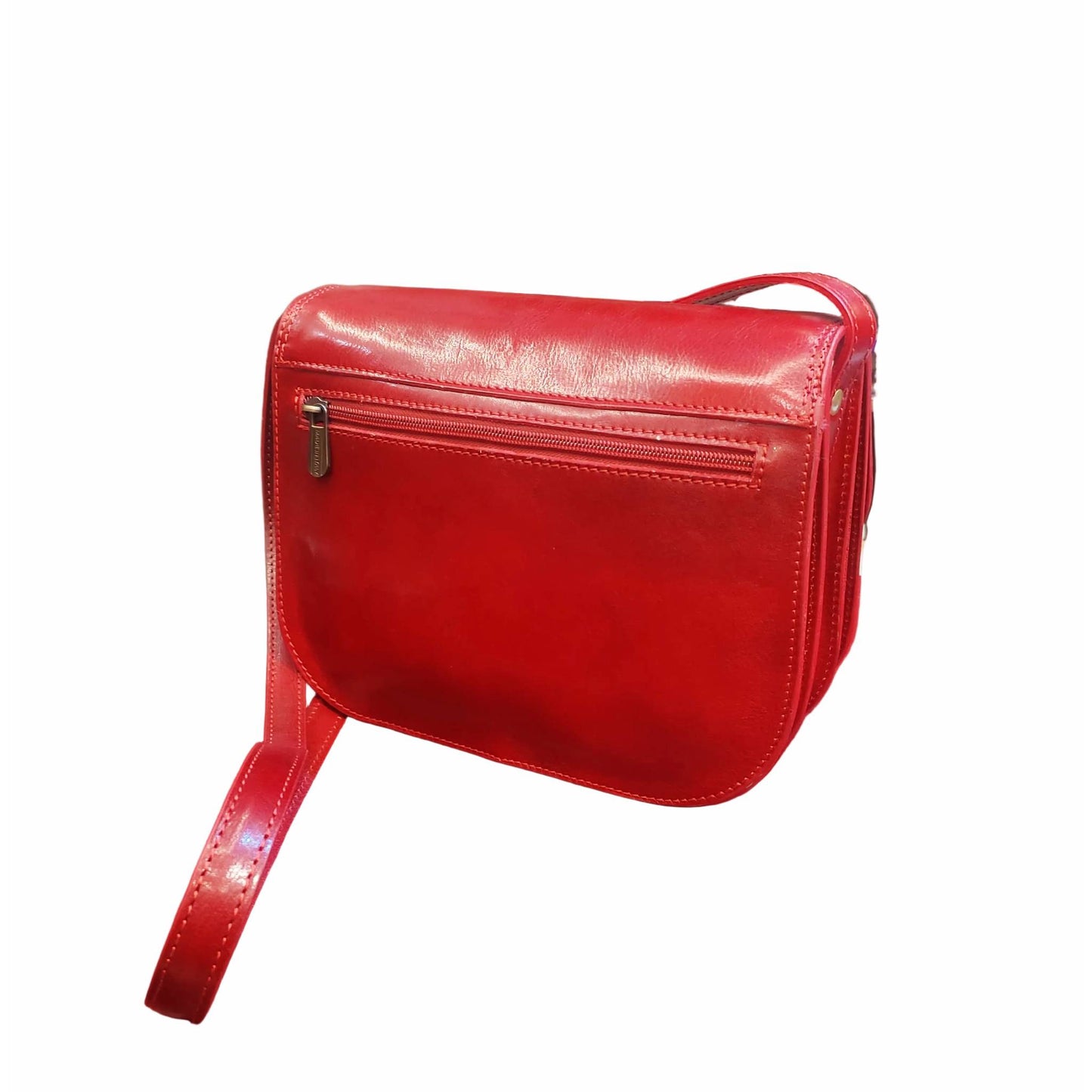 dietro stella grande borsa postino a tracolla in pelle da donna made in italy cuoieria italiana