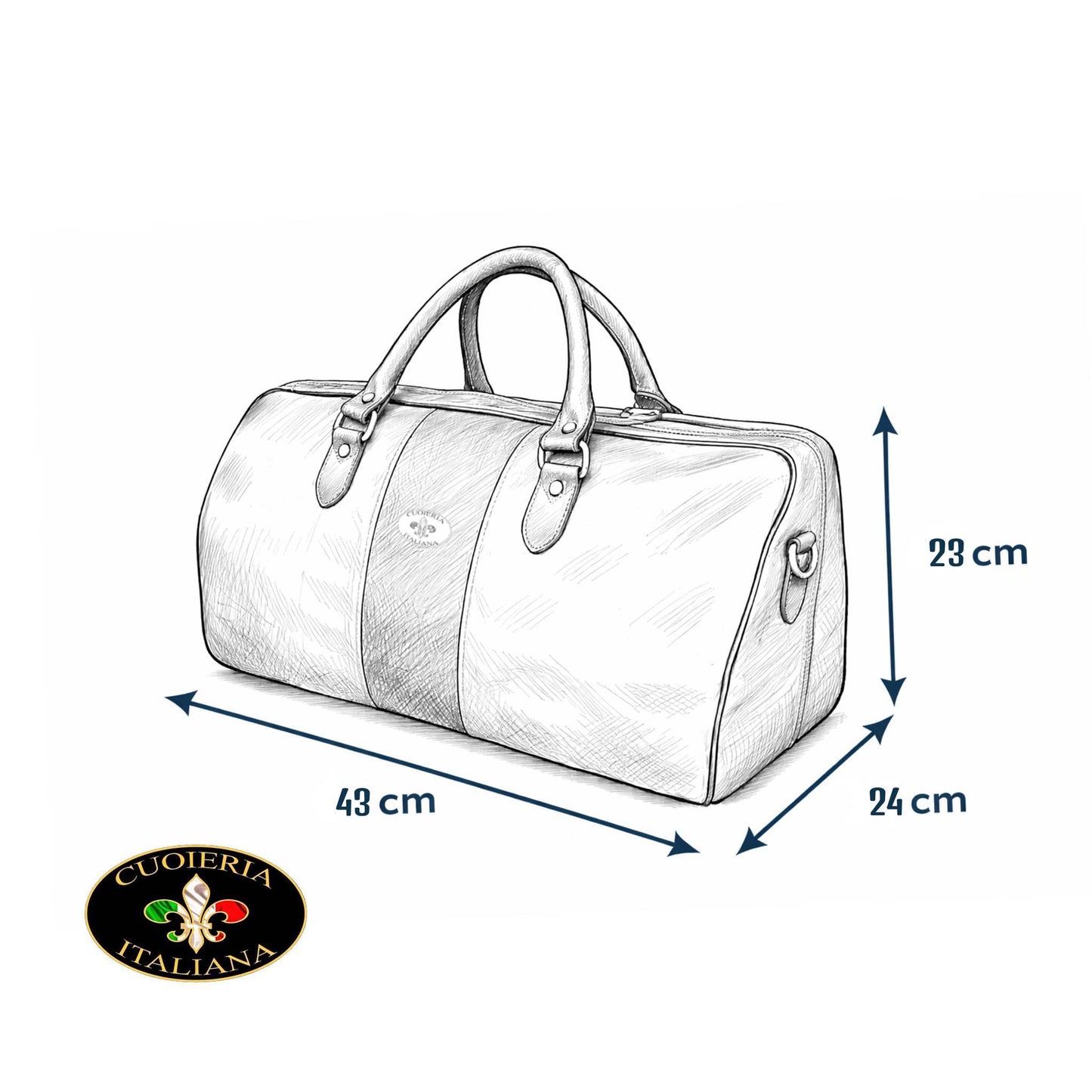 dimensioni borsone piccolo in pelle bagaglio a mano artigianale made in italy cuoieria italiana