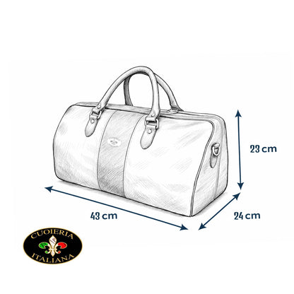 dimensioni borsone piccolo in pelle bagaglio a mano artigianale made in italy cuoieria italiana