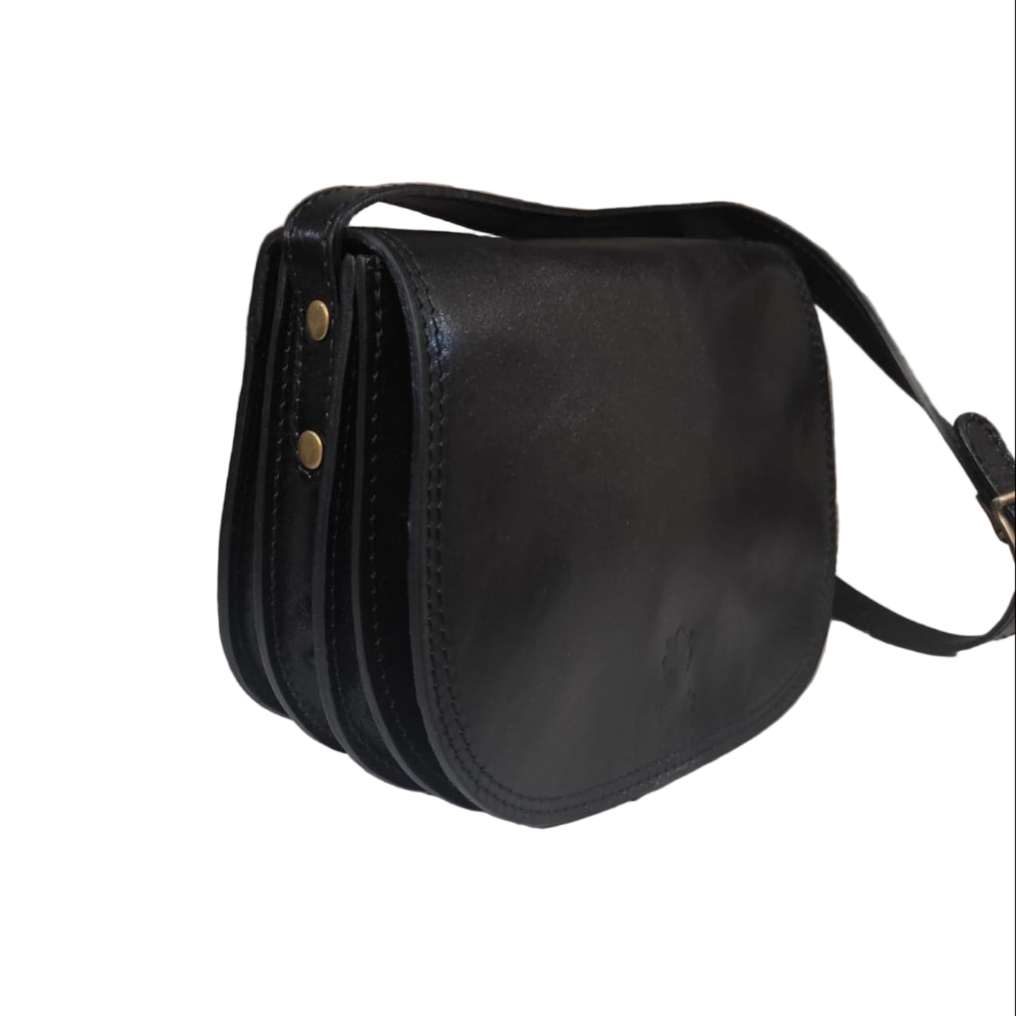 eden borsa postino a tracolla in pelle nera da donna made in italy cuoieria italiana