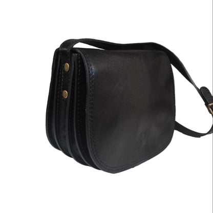 eden borsa postino a tracolla in pelle nera da donna made in italy cuoieria italiana
