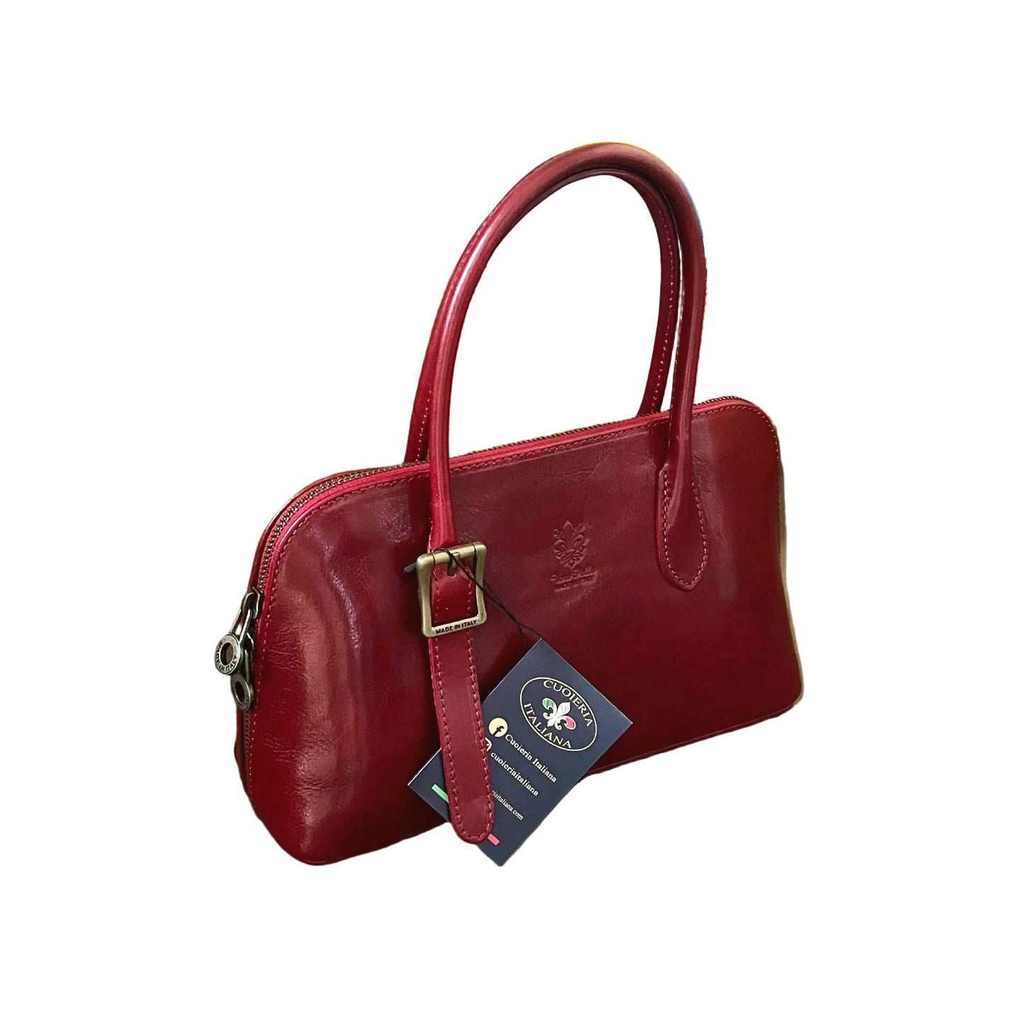 elios borsa elegante in pelle rossa da donna artigianale made in italy cuoieria italiana