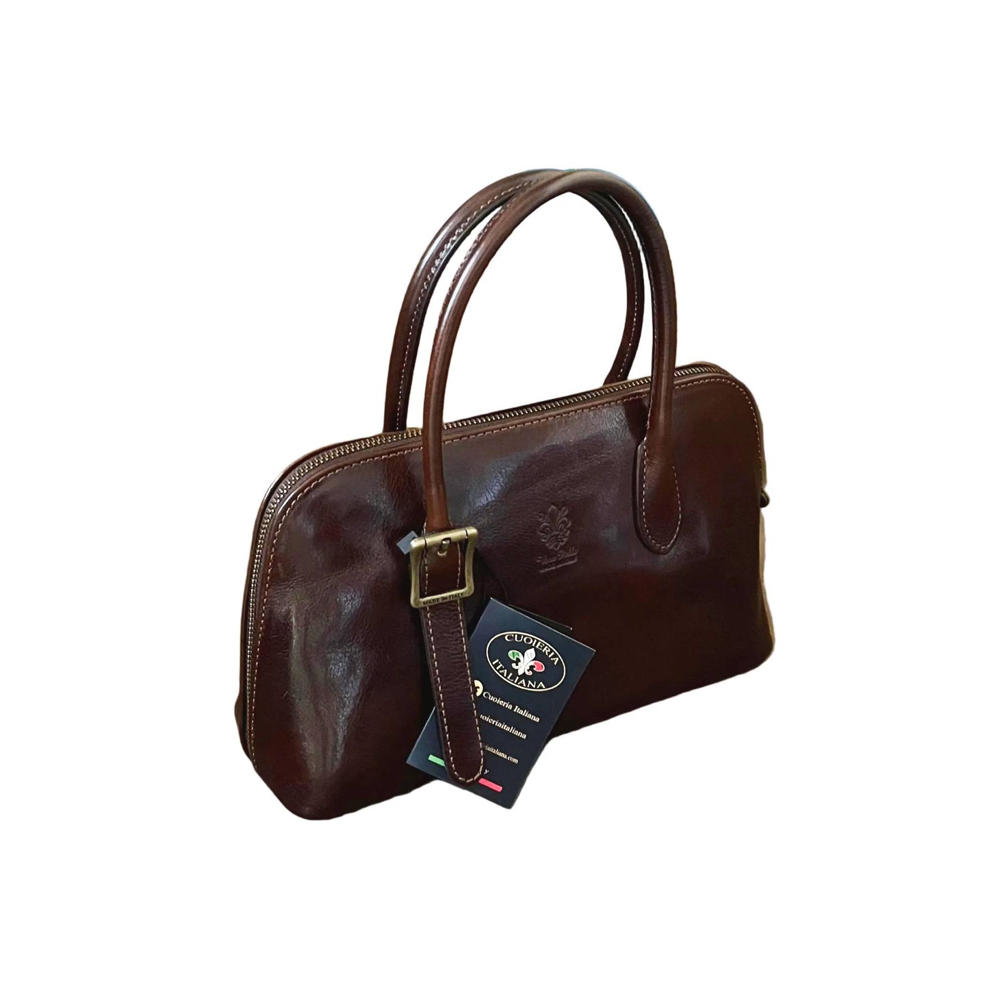 elios borsa elegante in pelle testa di moro da donna artigianale made in italy cuoieria italiana