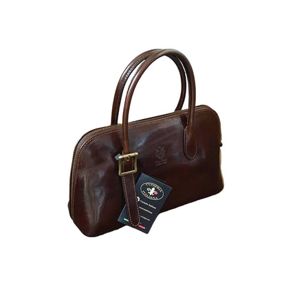 elios borsa elegante in pelle testa di moro da donna artigianale made in italy cuoieria italiana