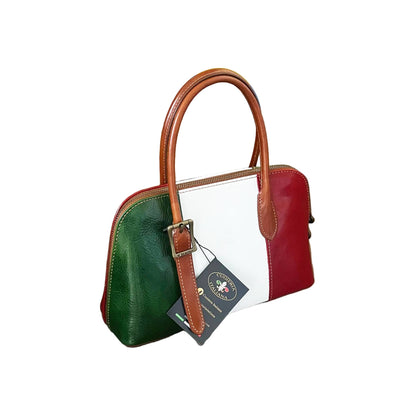 elios borsa elegante in pelle tricolore italiano da donna artigianale made in italy cuoieria italiana