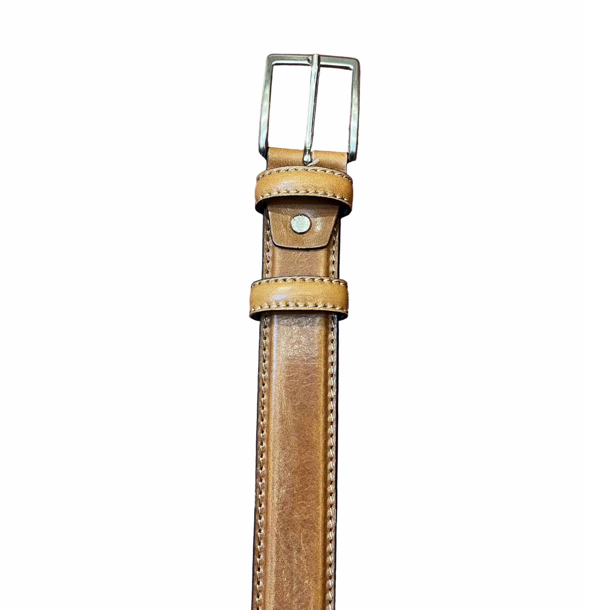 fibbia cintura tinta cuoio naturale in pelle accessorio in cuoio made in italy cuoieria italiana
