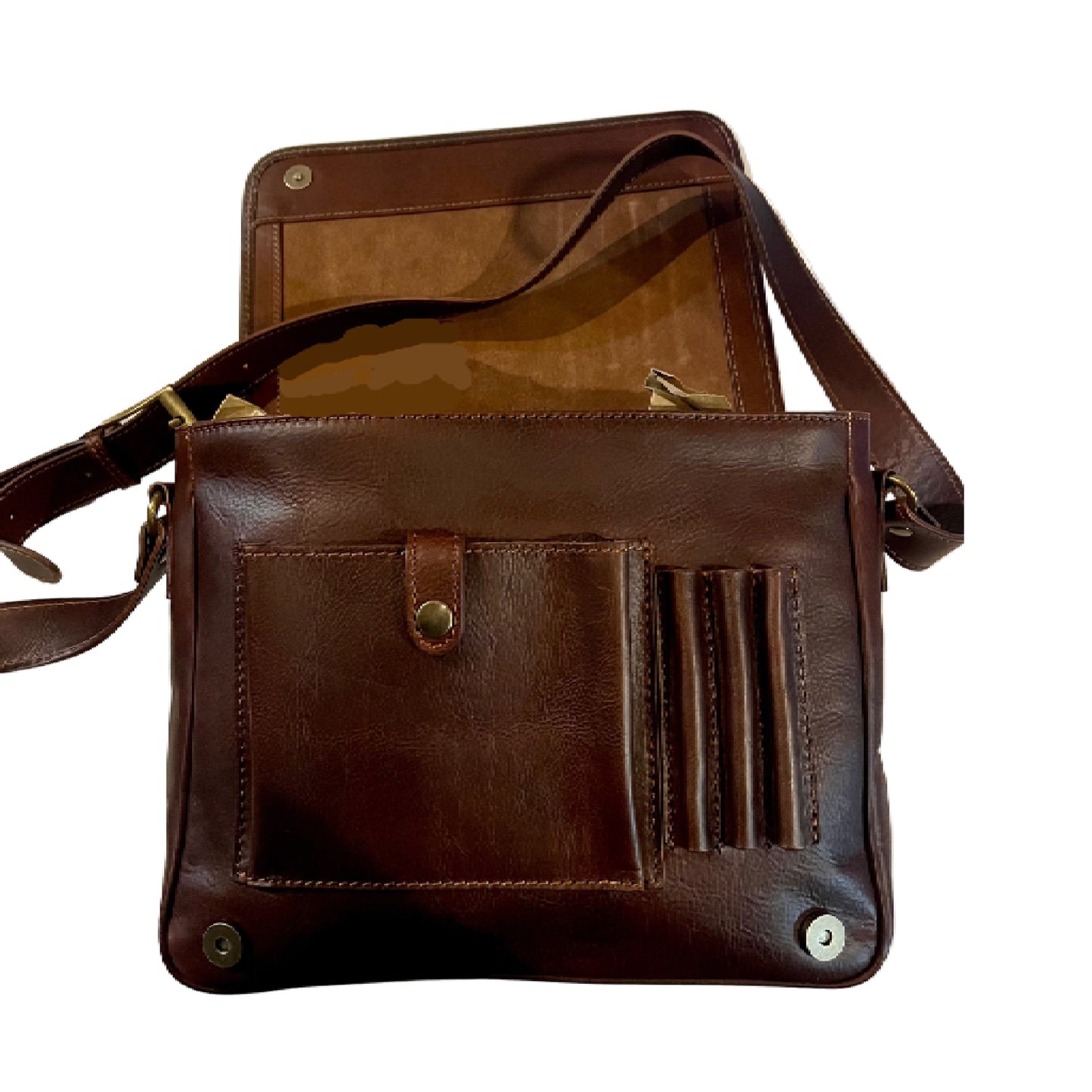 Postino – Cartella in pelle porta computer | Borsa lavoro media e grande Made in Italy – Cuoieria Italiana