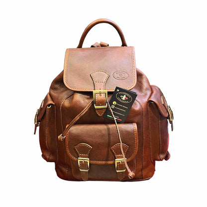 Zaino classico grande in pelle | Zaino cacciatore in cuoio Made in Italy – Cuoieria Italiana