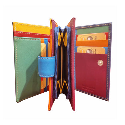 Portafoglio medio compatto in pelle artigianale | Made in Italy – Cuoieria Italiana